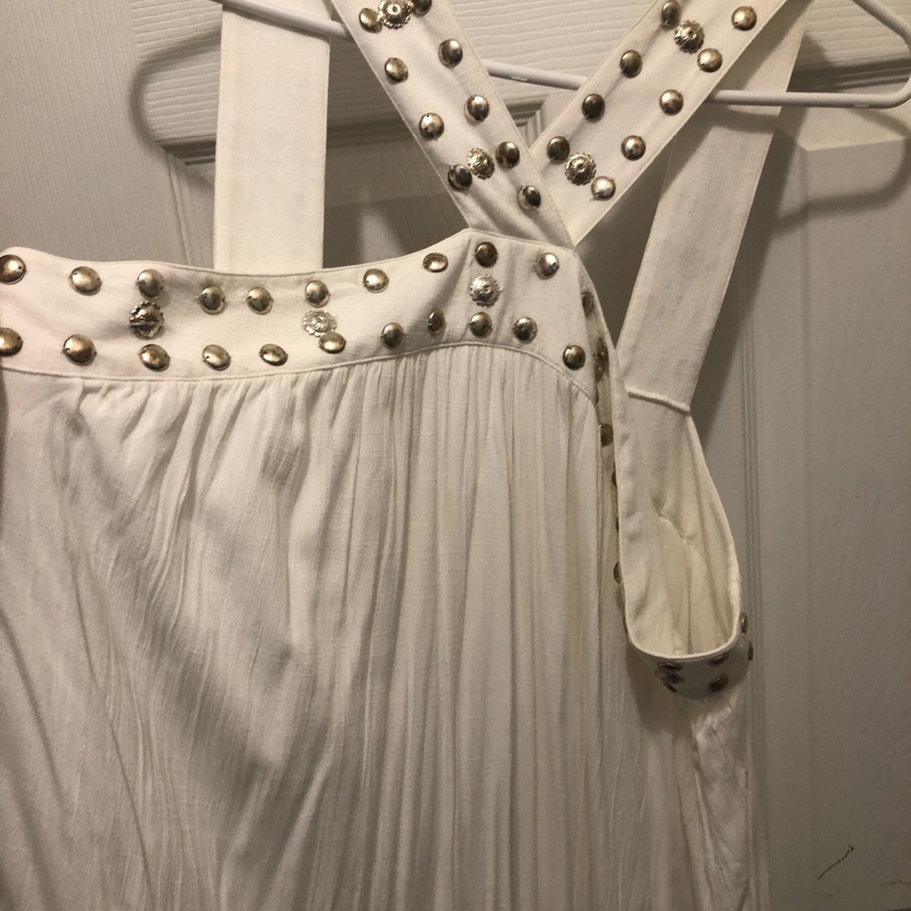 White Studded Tank Dress